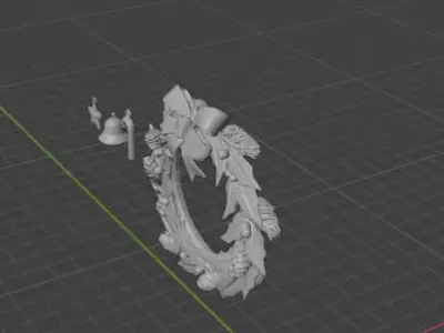 Christmas Door Decor  for Front Door 3D print model