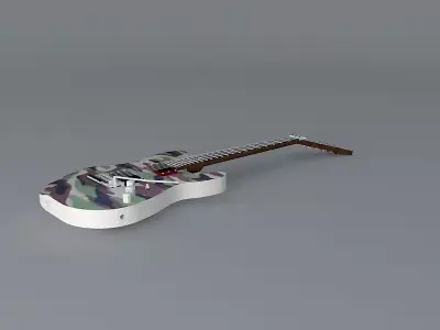 Kramer camouflage guitar Free 3D model