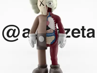 Kaws Flayed Open Companion Textured Low-poly 3D model