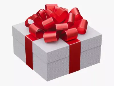 Christmas gift box 03 3D model