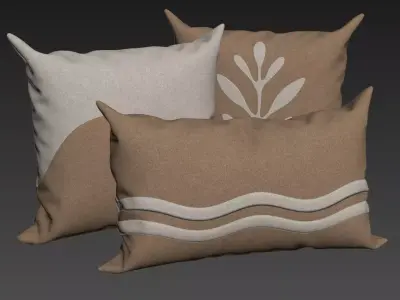 Decorative Pillows v2 3D model
