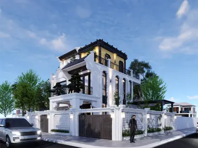 Indochinese-style house model 3D print model