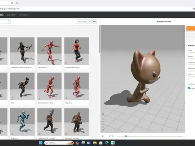 Fox low poly animated v001 Low-poly 3D model