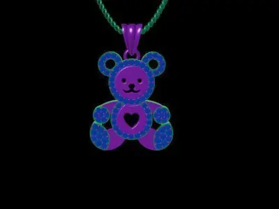 Bear Pendant 3D print model