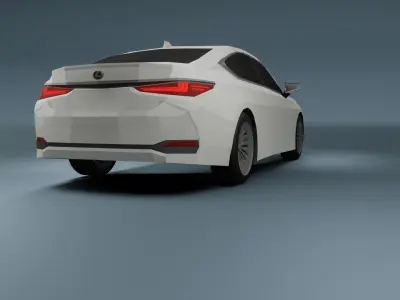Lexus es300 2020 low poly 3D model Low-poly 3D model