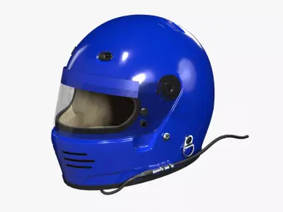 Bell M3 Racing Helmet 3D model
