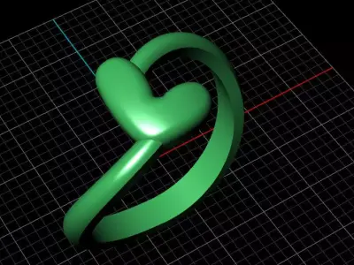 L alphabet baypass ring 3D print model