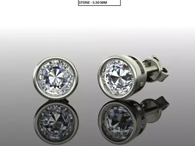 Women Diamond Earrings 3D print model