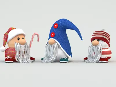 Snowball Doll Elf 3D Model 3D model