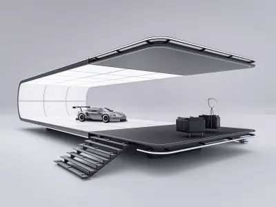 LED Exhibition Stage V01 Low-poly 3D model