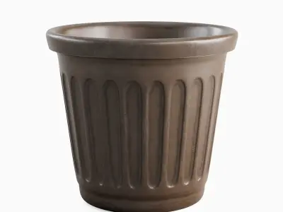 Plastic Flowerpot 01 3D model