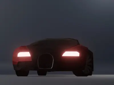 Low Poly Bugatti Veyron Low-poly 3D model