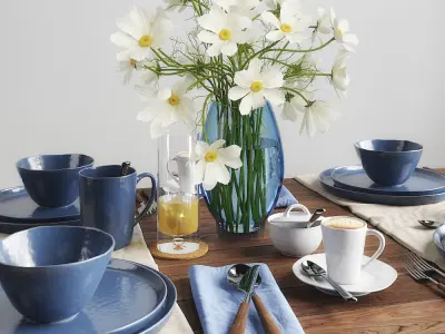 Tableware set by Crate and Barrel        Mercer Dinnerware 3D model