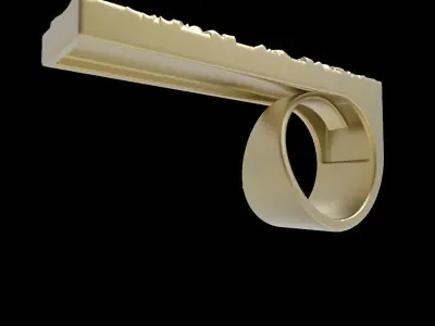 adjustable ring with engraving 3  3D print model