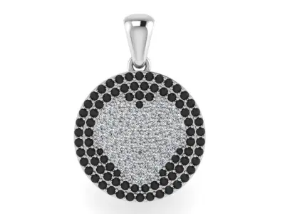 Heart Circle Pendant 1947 3D print model