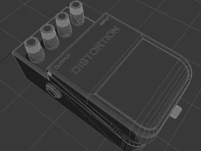 Marshall distortion pedal 3D model