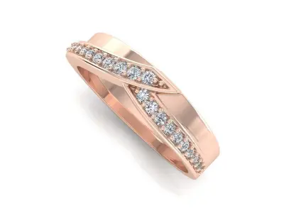 Diamond Jewelry Ring 3D print model 11