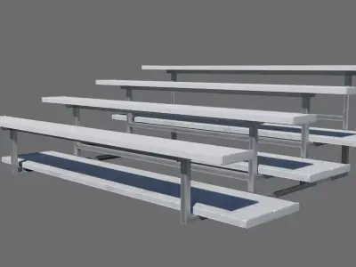 Football Soccer Bleacher Low-poly 3D model