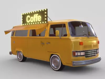 Caffee Van Car 3D model