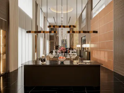 Living Room Interior Modern Luxury 3D model