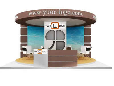  Booth Exhibition Stand a596b  3D model