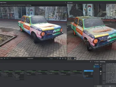 3DF Zephyr -  Car ZAZ 968m Low-poly 3D model