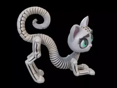 Flexi Monster High Halloween Cat 3D print model