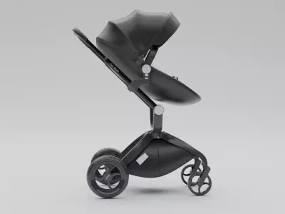 Baby Strollers Low-poly 3D model