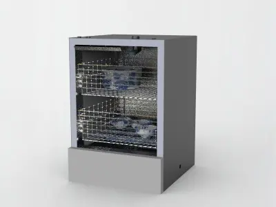 Dish-washing machine Low-poly 3D model