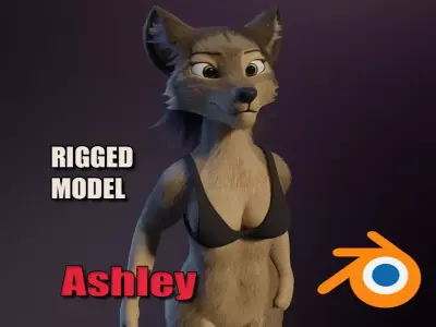 Ashley Anthro Wolf 3D model