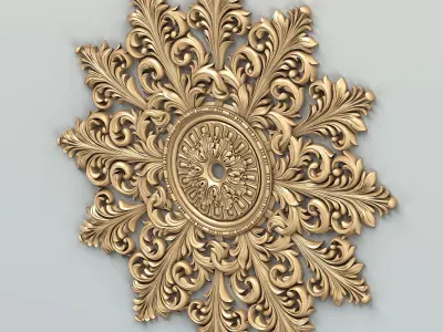 Round rosette 027 3D model