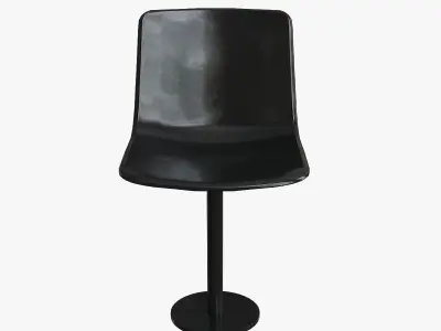 PATO COLUMN Chair-Black Painted Steel Low-poly 3D model