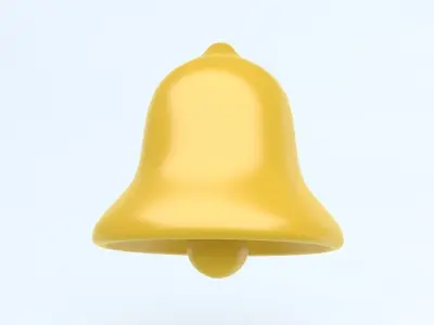xmas bell Low-poly 3D model