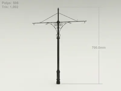 Old Tram Low-poly 3D model