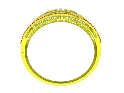 A6436 Luxury Art Diamond Women Bangle Bracelets 3D print model