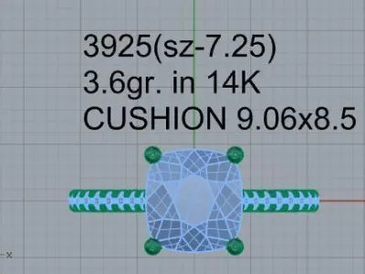 Cushion Ring 3925 3D print model