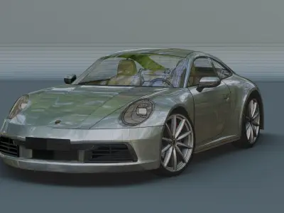 Porshe 911 carrera s coupe 2019 MODEL Low-poly 3D model