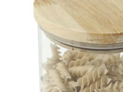 polypasta - Pasta Fusili 01 in glass with lid 3D model