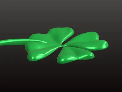 Four Leaf Clover STL Model for CNC and 3D Printing  Lucky Decor Free 3D print model