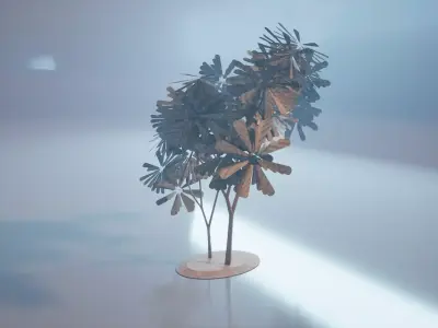 Conceptual shrub S1Bv5 Low-poly 3D model