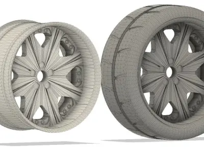  12MM HEX RC Wheels Leon Hardiritt Waffe with and without tires 3D print model