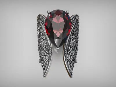 Wings Ring doubles 3D print model