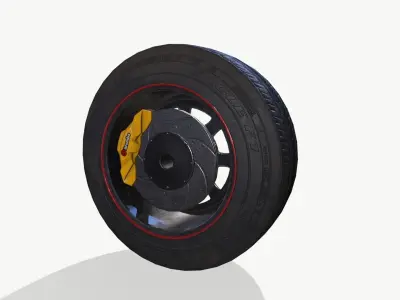 Rally wheel Eagle F1 Low-poly 3D model