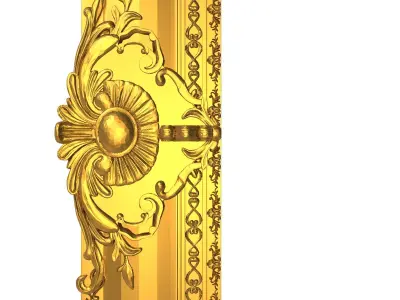 carved frame 3D model 34