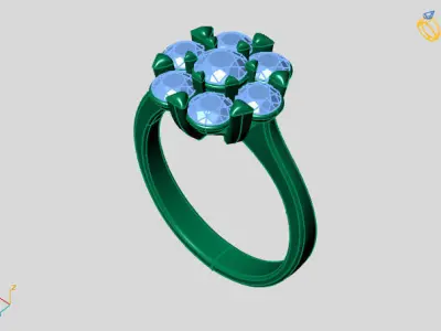 Women Ring 3DM Womens Ring 3d models 3D print model 3D print model shop