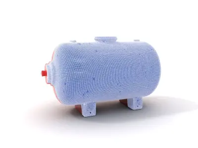 Red Safety Pressure Vessel model pack Low-poly 3D model