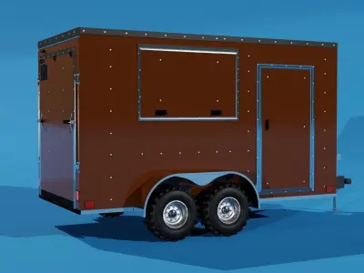 Photorealistic 3D model of van Low-poly 3D model