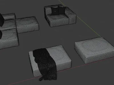 Cozy Sofa 3D model