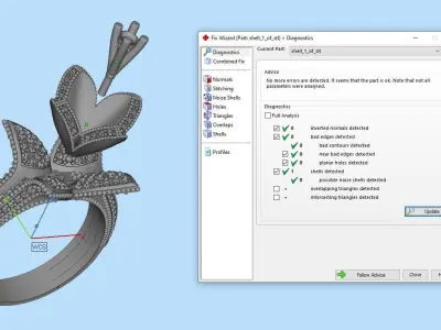 Luxury Ring Diamond Gold 3D print model