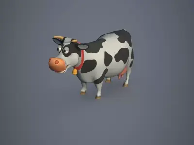 Cow Stylized Low-poly 3D model purchase